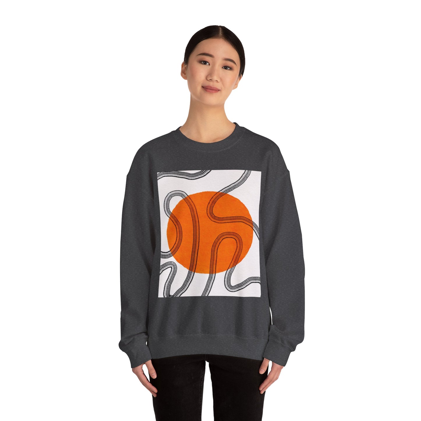 Retro Abstract Art Crewneck Sweatshirt, Cozy Graphic Pullover, Unisex Casualwear, Perfect Gift for Art Lovers, Fall Fashion Essential, Gift for Him, Gift for Her