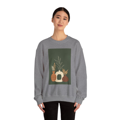 Fall-Inspired Botanical Crewneck Sweatshirt, Cozy Sweatshirt for Women, Warm Unisex Sweater, Autumn Gift,  Plant Lover Apparel