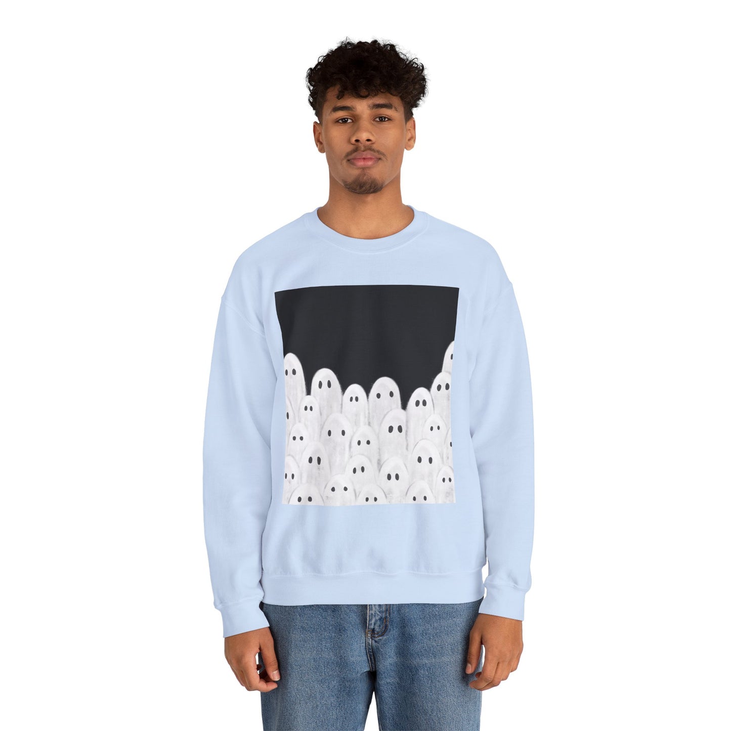 Painted Ghosts Crewneck | Cozy Sweatshirt, Perfect for Halloween, Fall, and Spooky Season