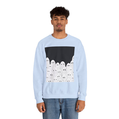 Painted Ghosts Crewneck | Cozy Sweatshirt, Perfect for Halloween, Fall, and Spooky Season