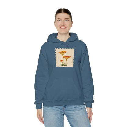 Botanical Print Hoodie, Cozy Sweatshirt, Nature Lover Gift, Comfortable Casual Wear, Fall Fashion, Unisex Hoodie, Comfy Mushroom Hoodie, Nature Vibes, Perfect for Fall