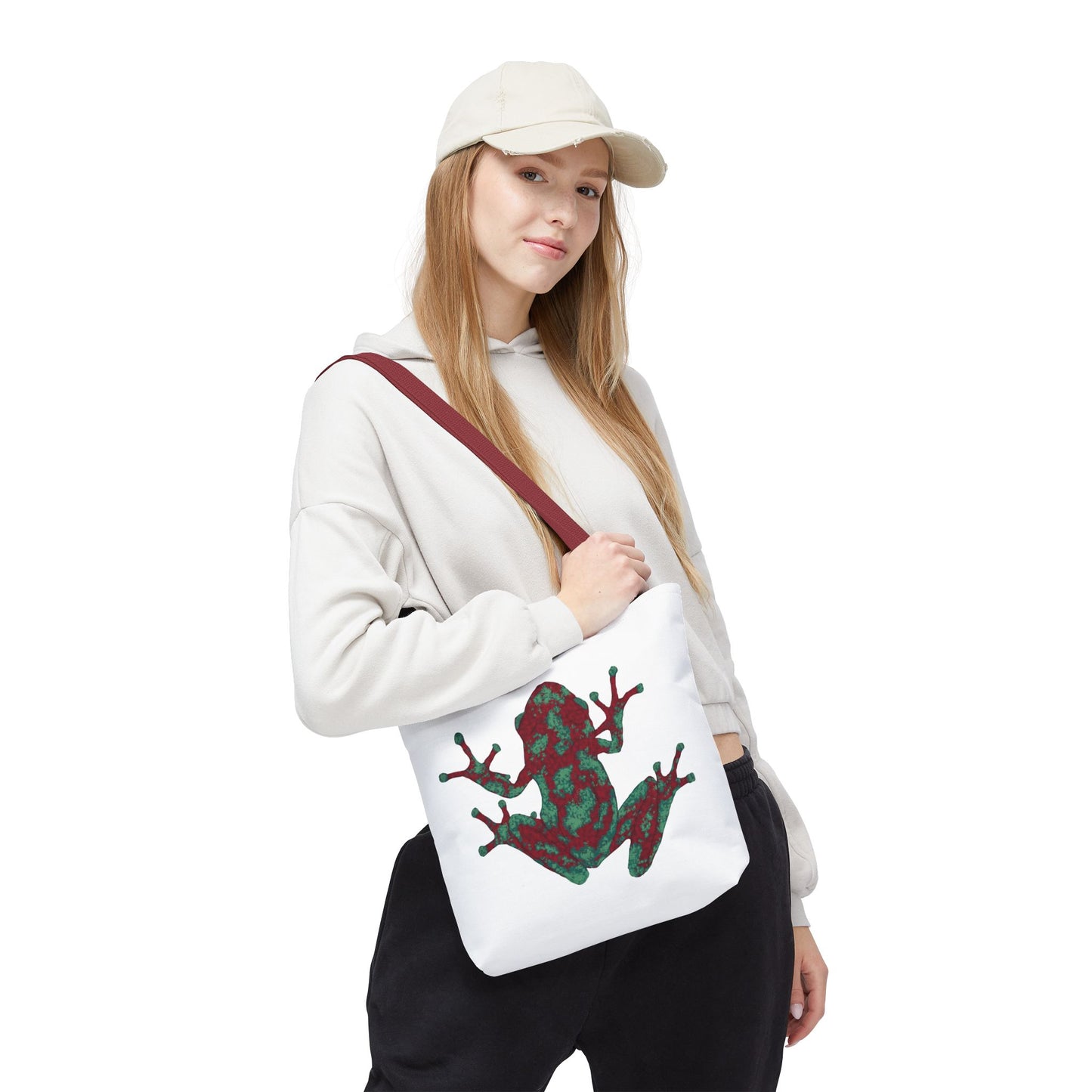 Frog Art Tote Bag, Eco-Friendly Shopping Bag, Nature Lover Gift, Stylish Reusable Tote, Unique Animal Print Purse