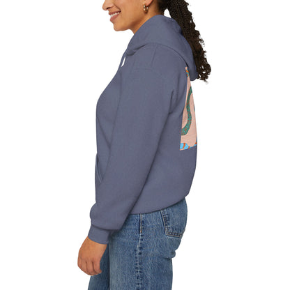 Vibrant Unisex Hoodie with Zen Frog and Snake Design, Cool Gift for Nature Lovers, Casual Wear for All Occasions, Gift for Her, Cool Hoodies