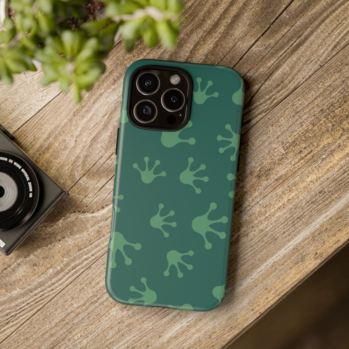 Frog Print Phone Case, Nature Lover Gift, Eco-Friendly Cover, Fun Green Design, Unique Frog Accessories