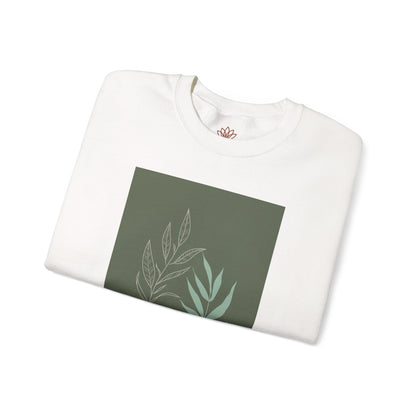 Botanical Minimalist Crewneck Sweatshirt, Cozy Unisex Pullover, Nature-Inspired Gift, Fall Fashion, Comfortable Layering Piece