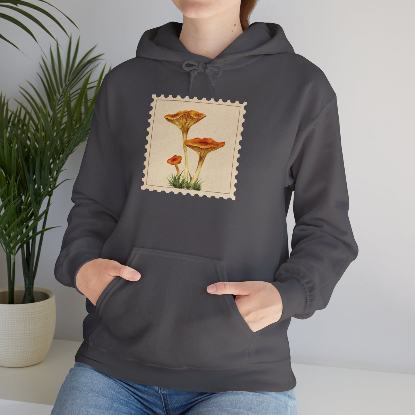 Botanical Print Hoodie, Cozy Sweatshirt, Nature Lover Gift, Comfortable Casual Wear, Fall Fashion, Unisex Hoodie, Comfy Mushroom Hoodie, Nature Vibes, Perfect for Fall
