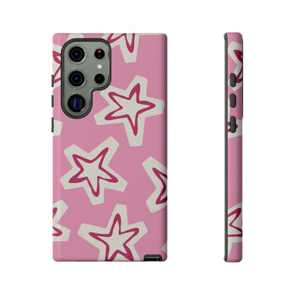 Starry Pink Phone Case | Tough Cases for Trendy Protection, Cute Gift, Fun Design, Holiday Match, Everyday Use