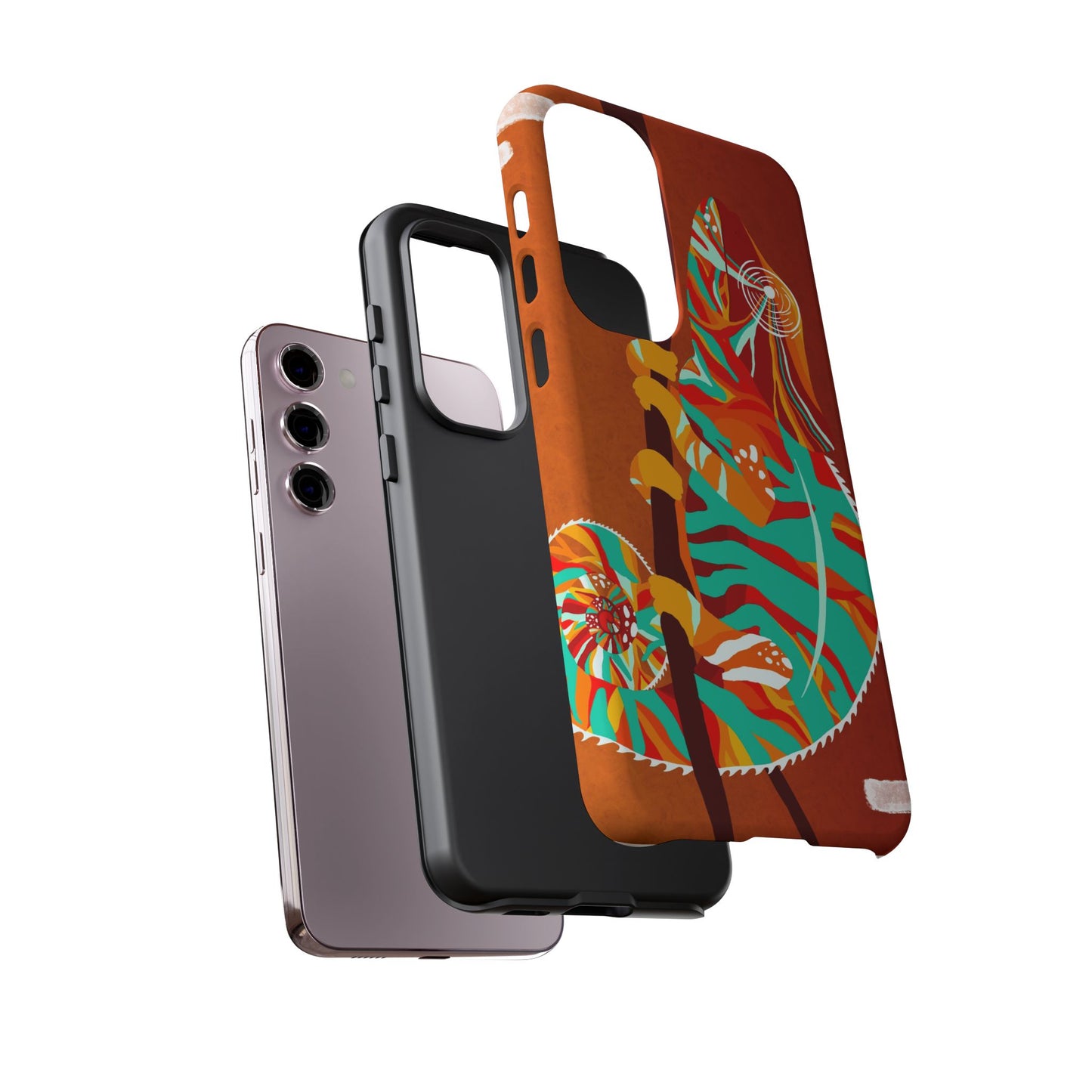 Chameleon Phone Case - Vibrant Artistic Design, Tough Cases for Animal Lovers, Unique Gift, Eco-Friendly Protection
