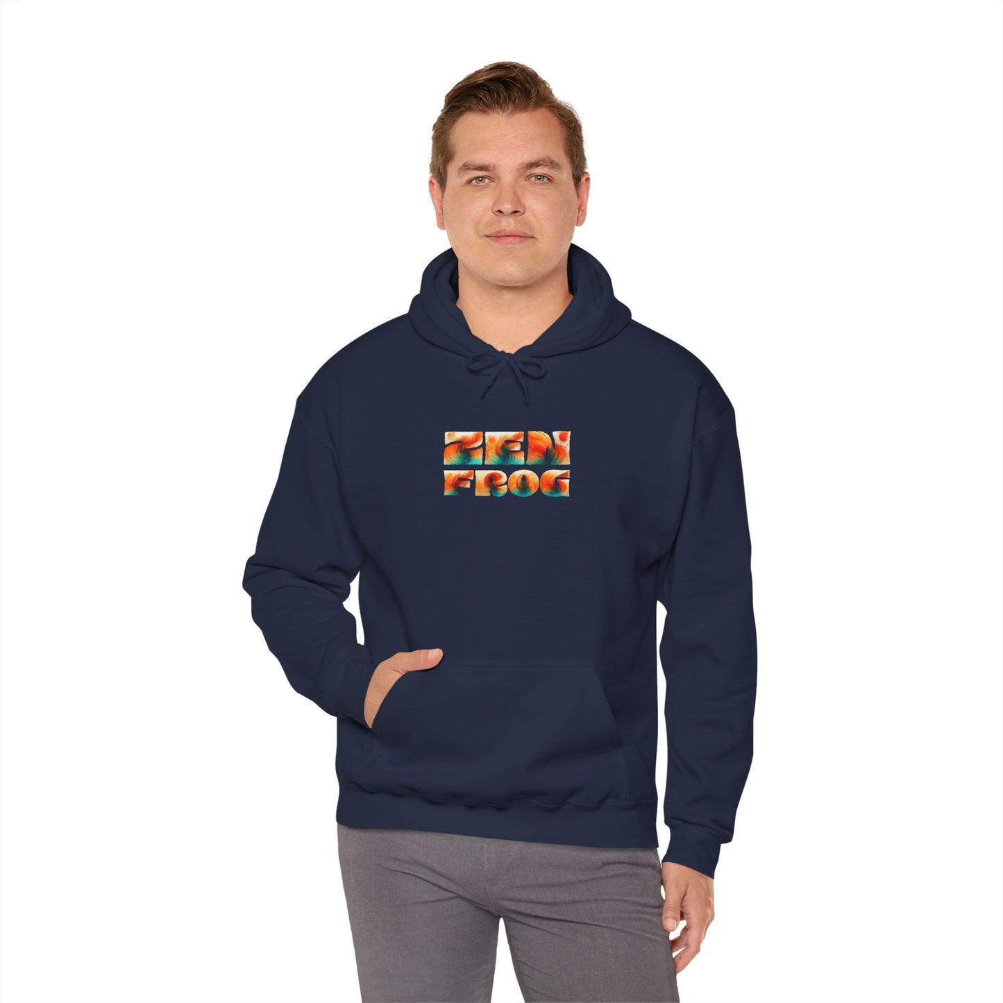 Vibrant Unisex Hoodie with Zen Frog and Snake Design, Cool Gift for Nature Lovers, Casual Wear for All Occasions, Gift for Her, Cool Hoodies
