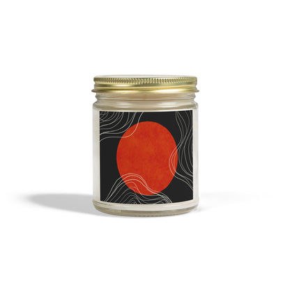 Artistic Scented Candle - Coconut Apricot Wax, Abstract Home Decor, Relaxation Gift, Aromatherapy, Modern Candle Holder
