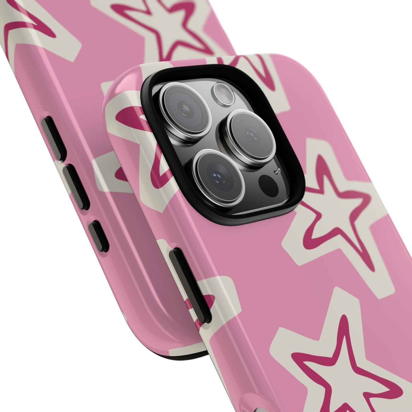 Starry Pink Phone Case | Tough Cases for Trendy Protection, Cute Gift, Fun Design, Holiday Match, Everyday Use