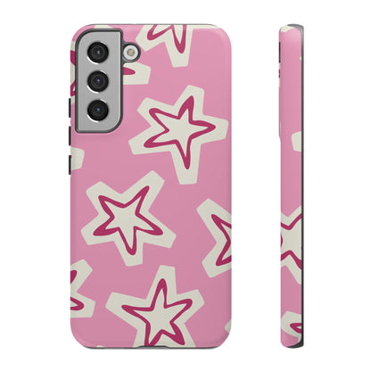 Starry Pink Phone Case | Tough Cases for Trendy Protection, Cute Gift, Fun Design, Holiday Match, Everyday Use