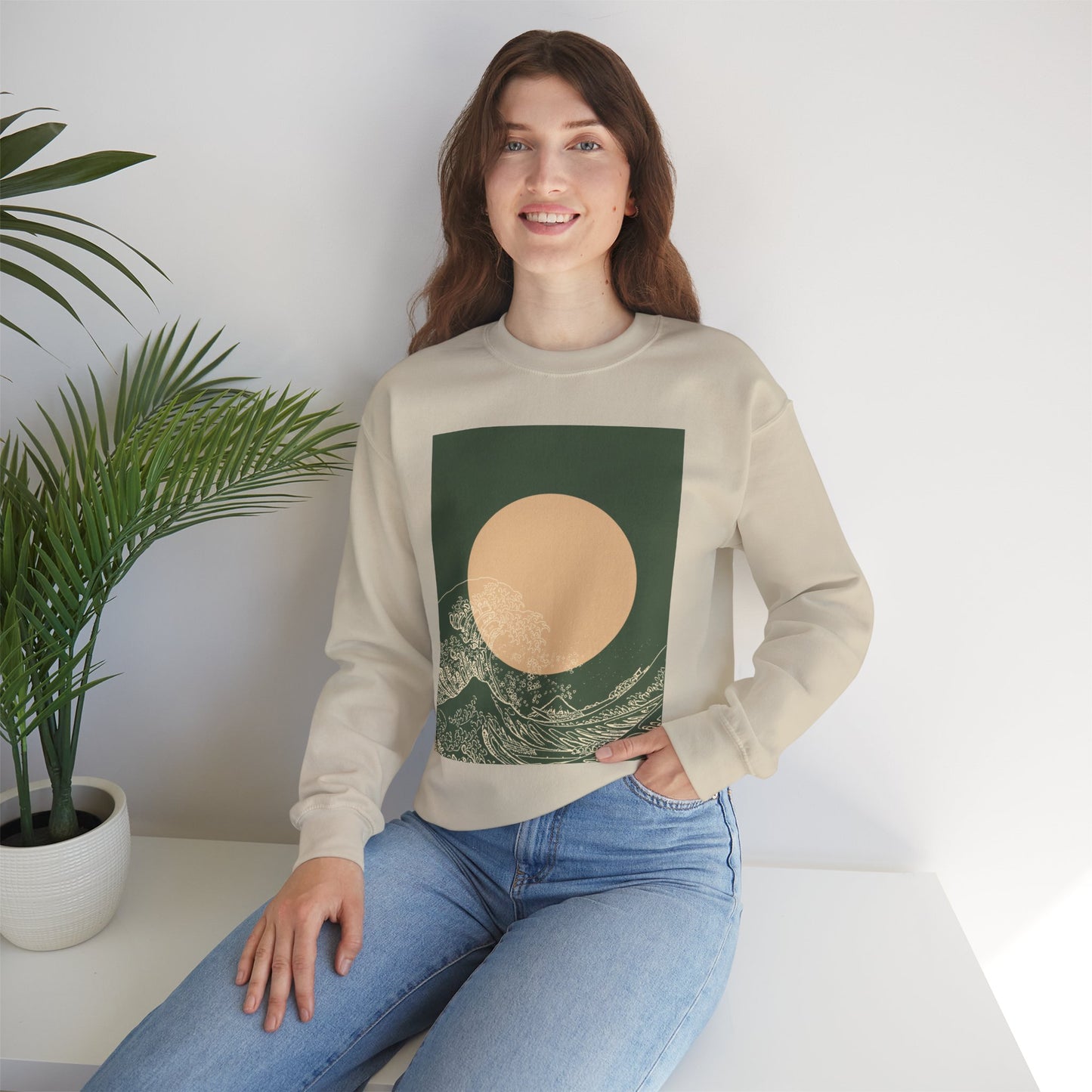 Nature-Inspired Unisex Crewneck Sweatshirt, Cozy Casual Wear, Gift for Outdoor Lovers, Perfect for Fall and Winter