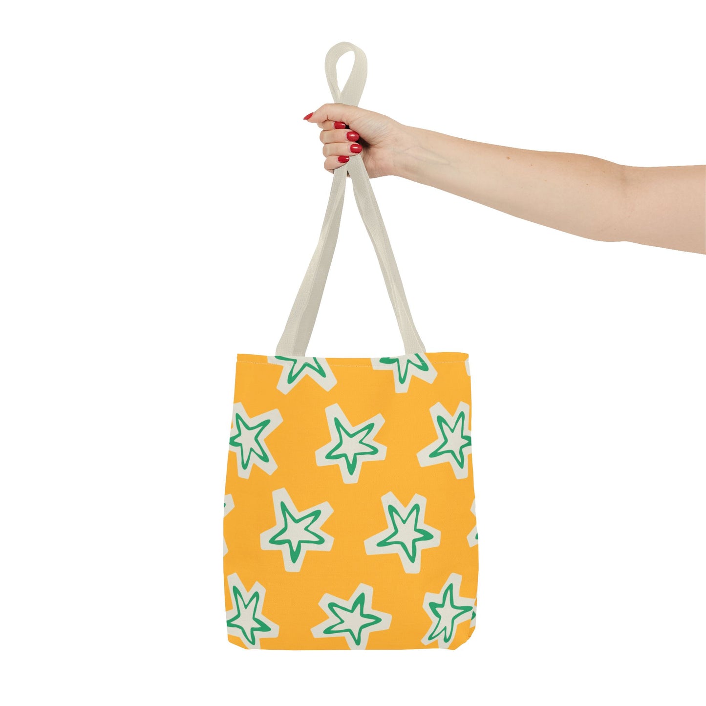 Starry Yellow Tote Bag | Stylish Grocery Tote, Eco-Friendly Bag, Beach Bag, Weekend Getaway, Custom Design