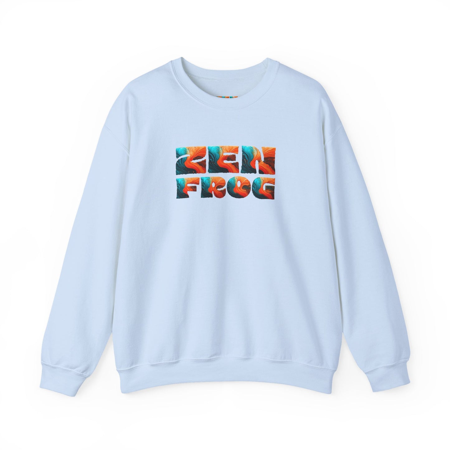 Zen Frog Crewneck Sweatshirt, Cozy Unisex Sweatshirt, Relaxed Fit Fashion, Perfect Gift for Friends, Everyday Style, Casual Wear, Simple Moon Design, Gift for Him, Gift for Her
