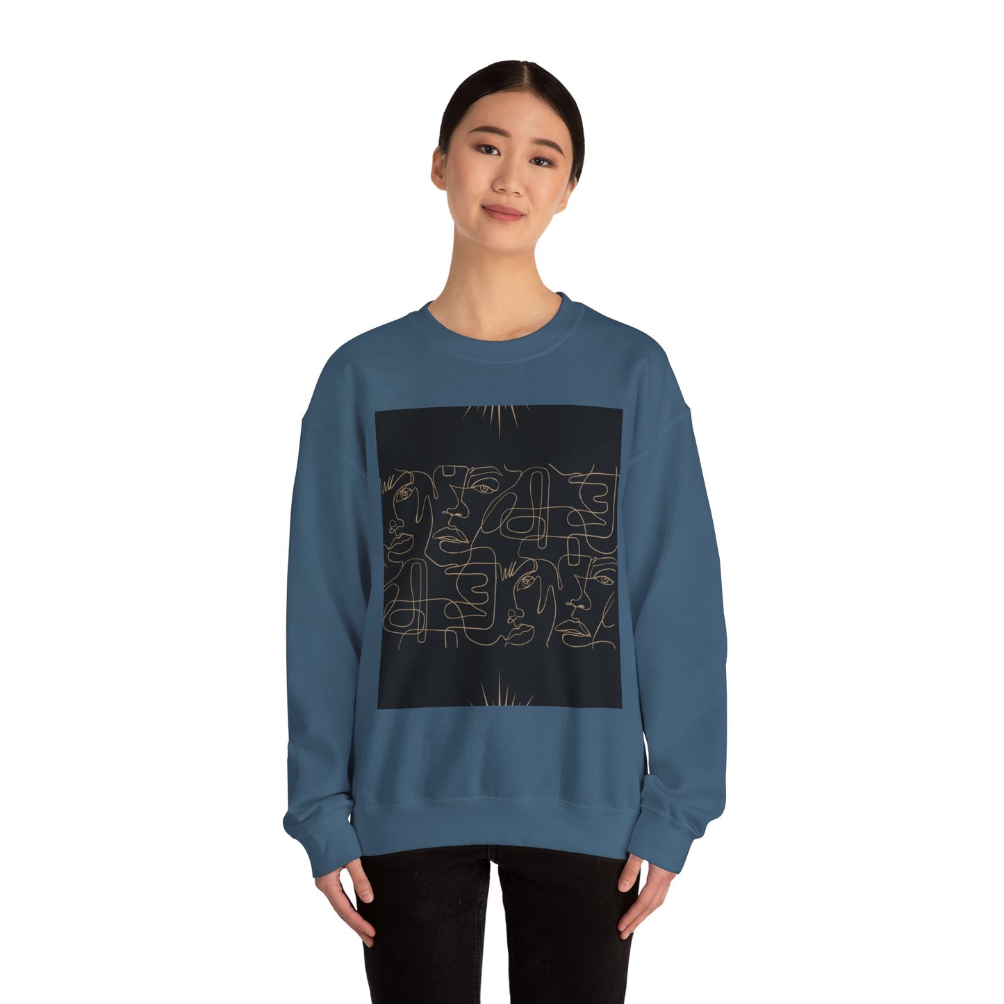 Stylish Unisex Crewneck Sweatshirt - Modern Art Design, Cozy Gift for Him/Her, Perfect for Fall, Casual Wear, Art Lovers, Abstract, Minimalist, Autumn Vibes