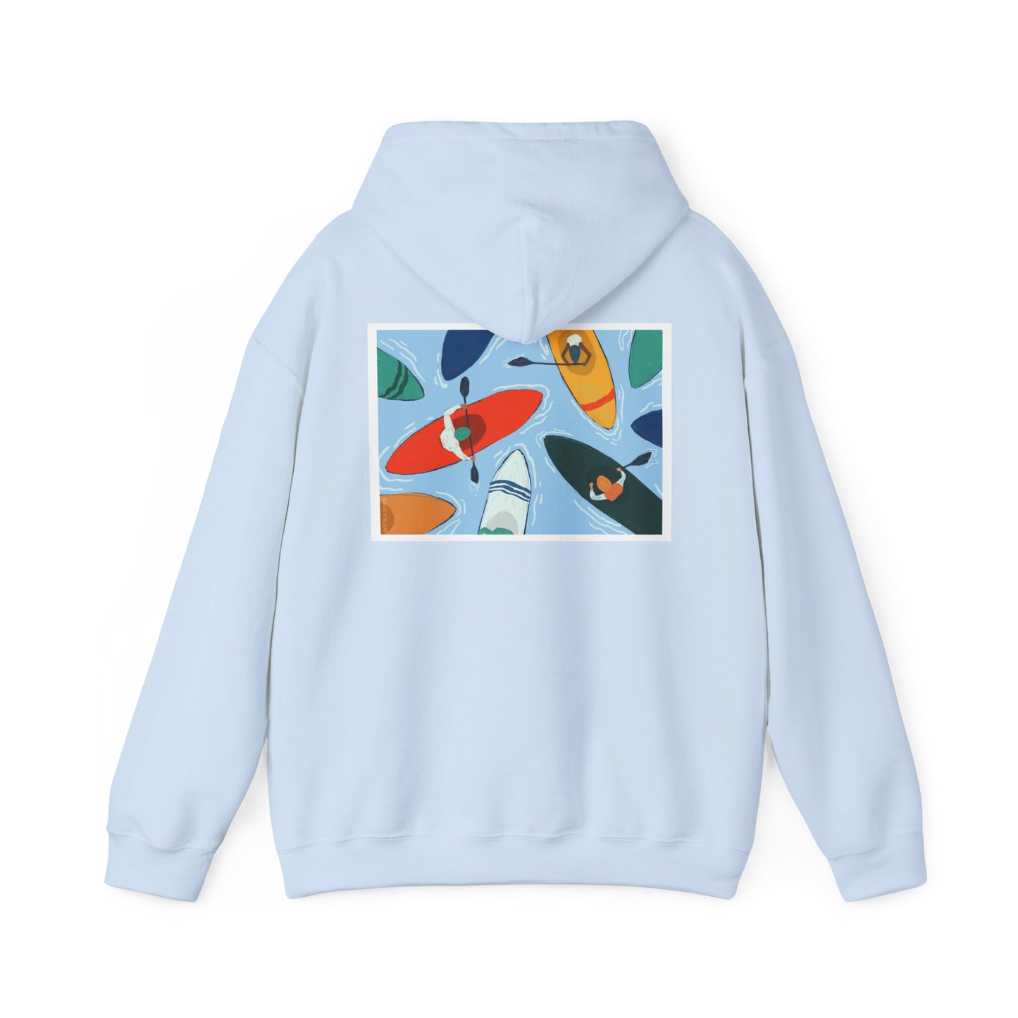 Serene Adventure Hoodie with Lotus Design, Eco-Friendly Sweatshirt for Outdoors, Yoga, Surfing, Beach Days, Mindfulness, Gift for Her, Gift for Him, Kayak Sweatshirt, Outdoor Designs