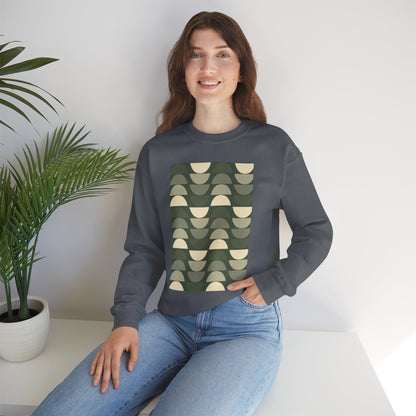 Stylish Geometric Crewneck Sweatshirt for Relaxed Vibes, Cozy Layer, Unisex Fashion Piece, Perfect Gift for Art Lovers, Casual Wear