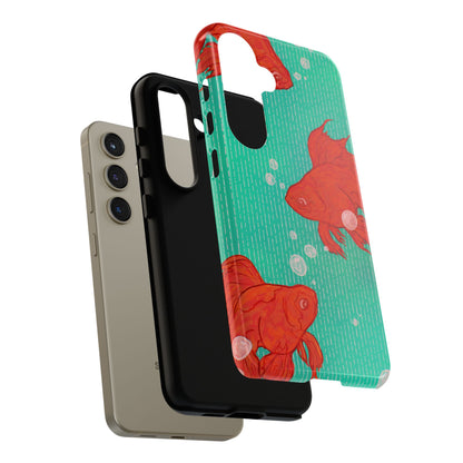 Vibrant Goldfish Phone Case, Colorful iPhone Cover, Ocean Vibe Accessory, Unique Gift for Fish Lovers, Cute Phone Cases