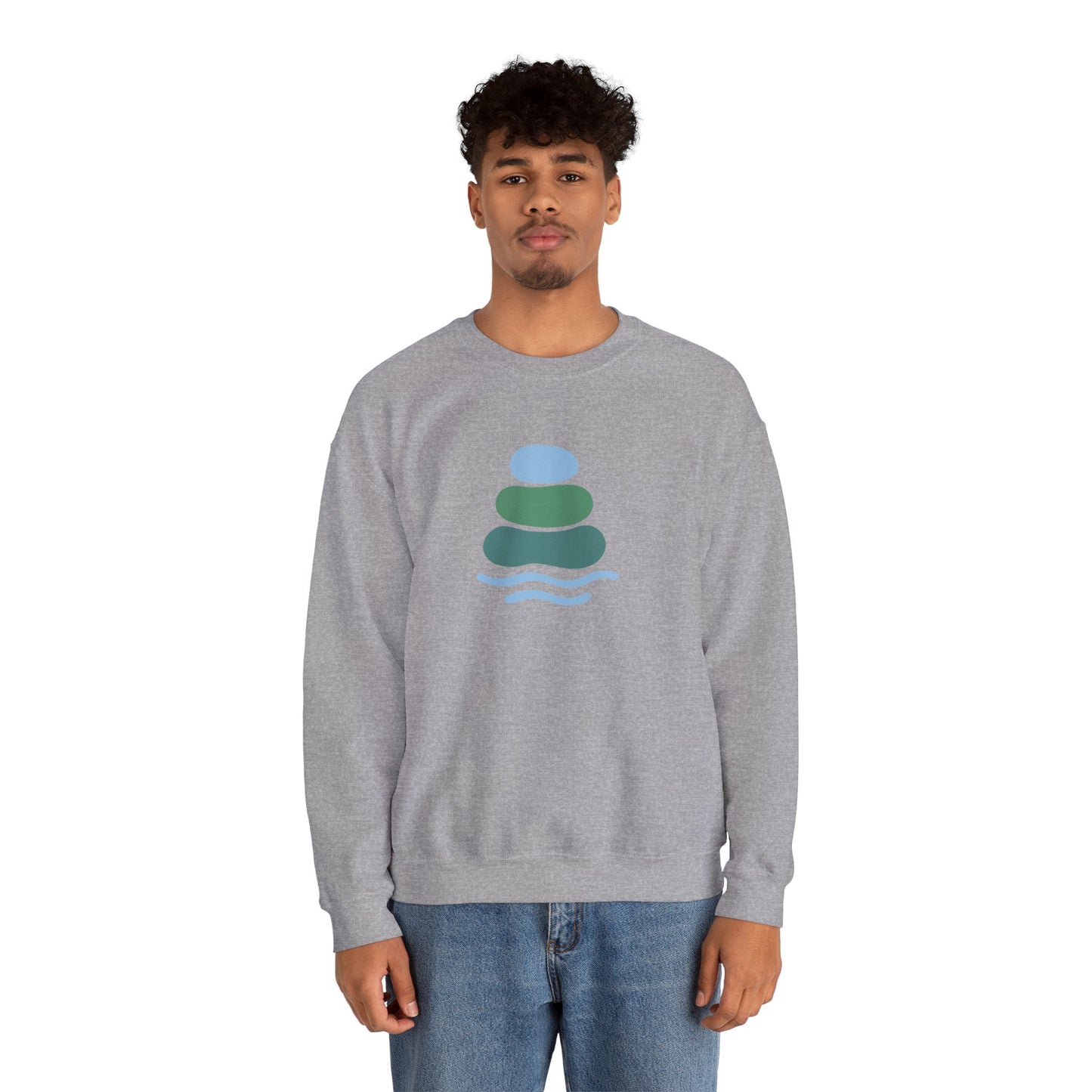 Serene Balance Crewneck Sweatshirt, Cozy Layering Piece, Casual Everyday Wear, Ideal for Relaxation, Gift for Mindfulness Enthusiasts