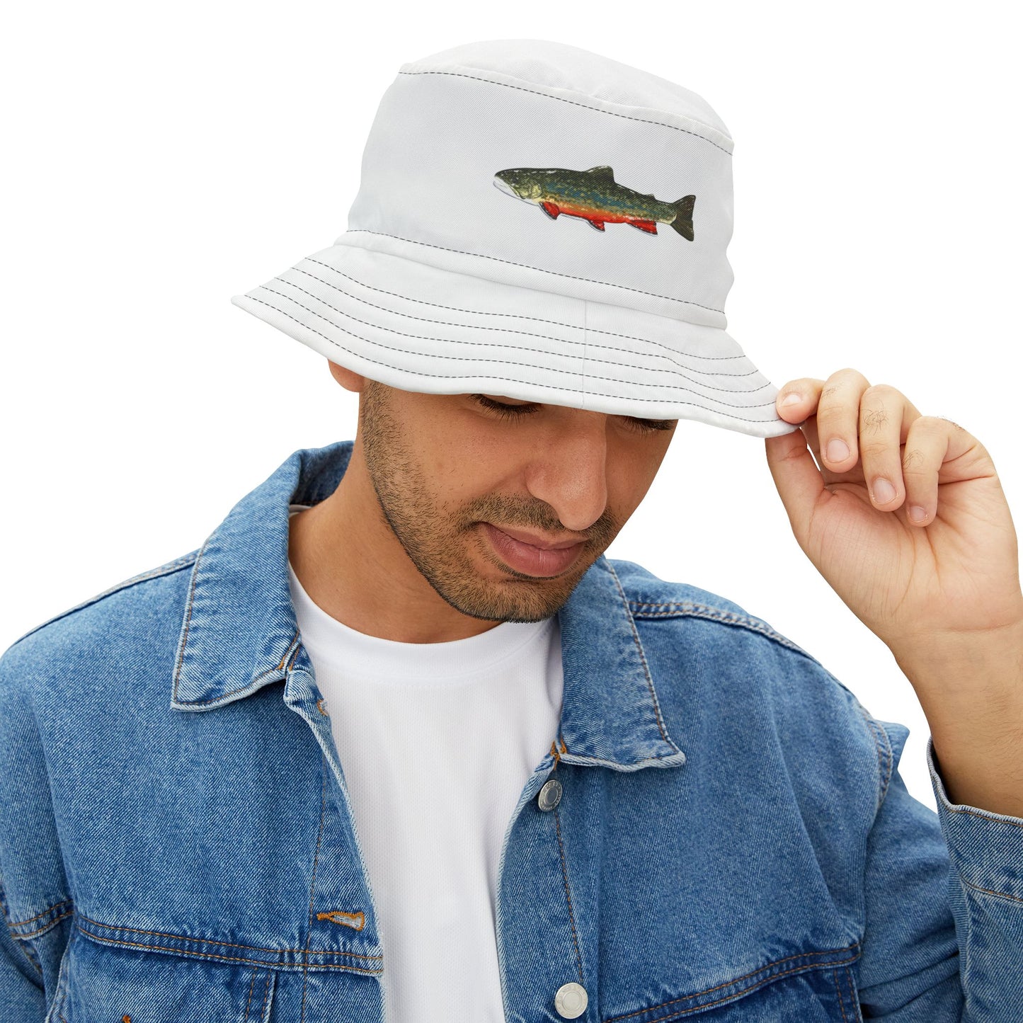 Fishing Bucket Hat, Outdoor Sun Hat, Fish Lover Gift, Summer Fashion Accessory, Water Sports Headwear