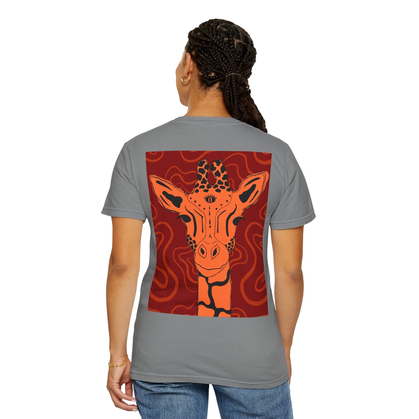 Vibrant Giraffe Graphic Tee, Unisex T-shirt, Gift for Animal Lovers, Casual Wear, Nature-Themed Apparel, Unique Graphic Shirt