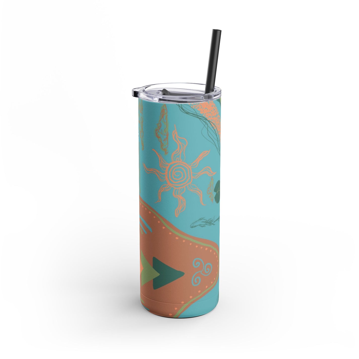 Vibrant Skinny Tumbler, Colorful Drinkware, Reusable Travel Mug, Eco-friendly Gift, Summer Hydration Cup, Stylish Beverage Container