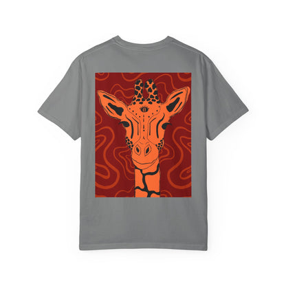 Vibrant Giraffe Graphic Tee, Unisex T-shirt, Gift for Animal Lovers, Casual Wear, Nature-Themed Apparel, Unique Graphic Shirt