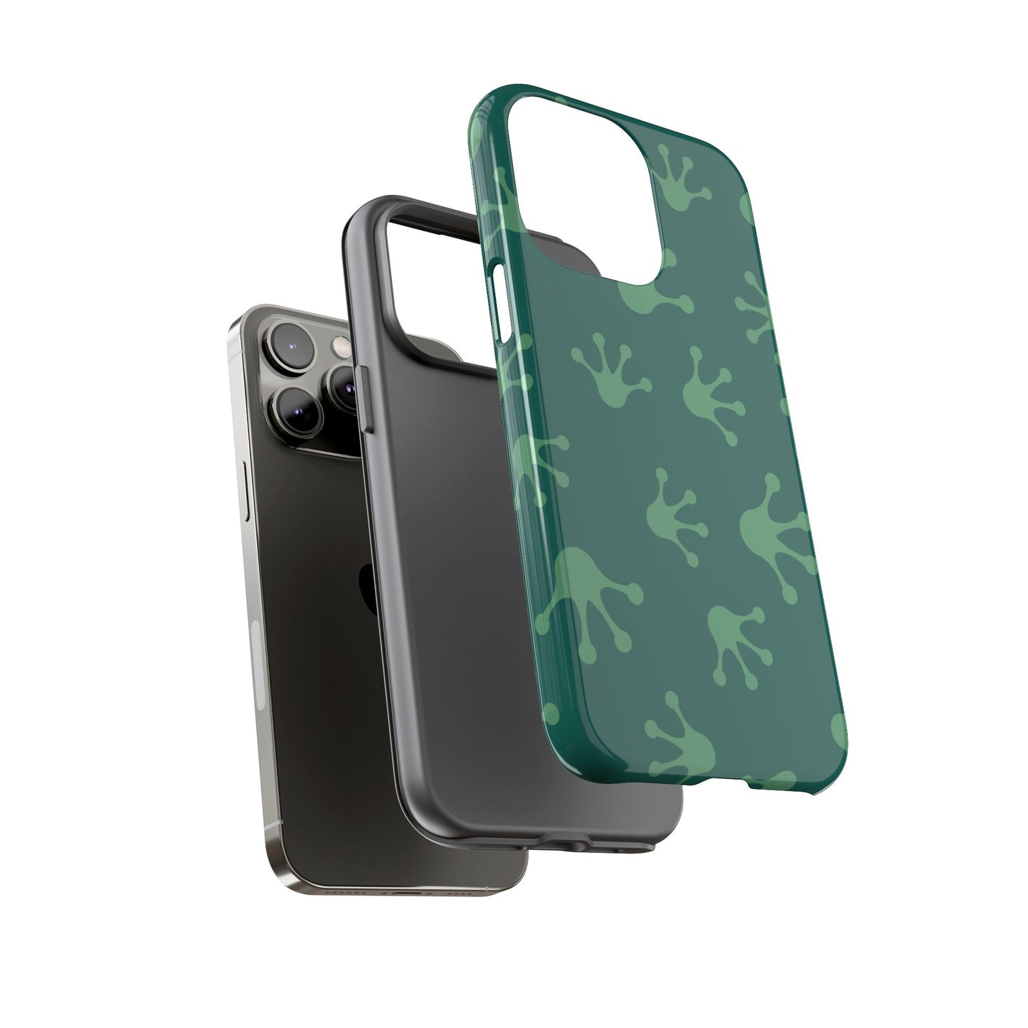 Frog Print Phone Case, Nature Lover Gift, Eco-Friendly Cover, Fun Green Design, Unique Frog Accessories