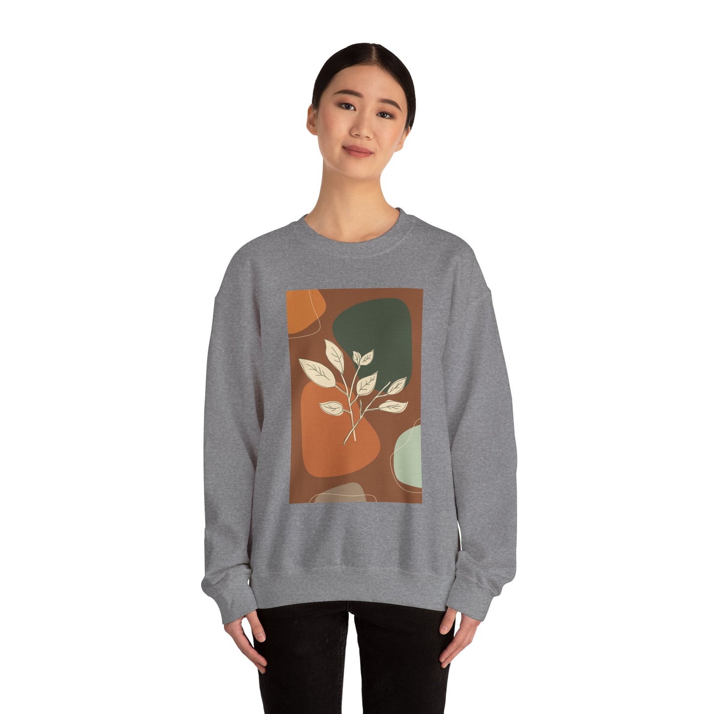 Botanical Print Crewneck Sweatshirt | Cozy Unisex Sweatshirt, Fall Fashion, Casual Wear, Gift for Her, Botanical Art
