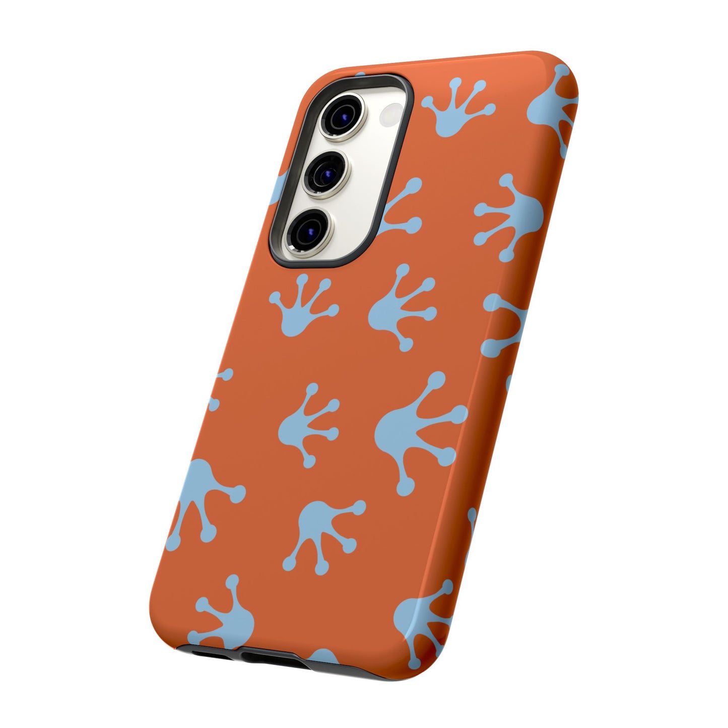 Frog Print Phone Case - Tough Cases, Orange Frog Design, Unique Gift, Fun Accessories, Vibrant Phone Cases, Cool Cases