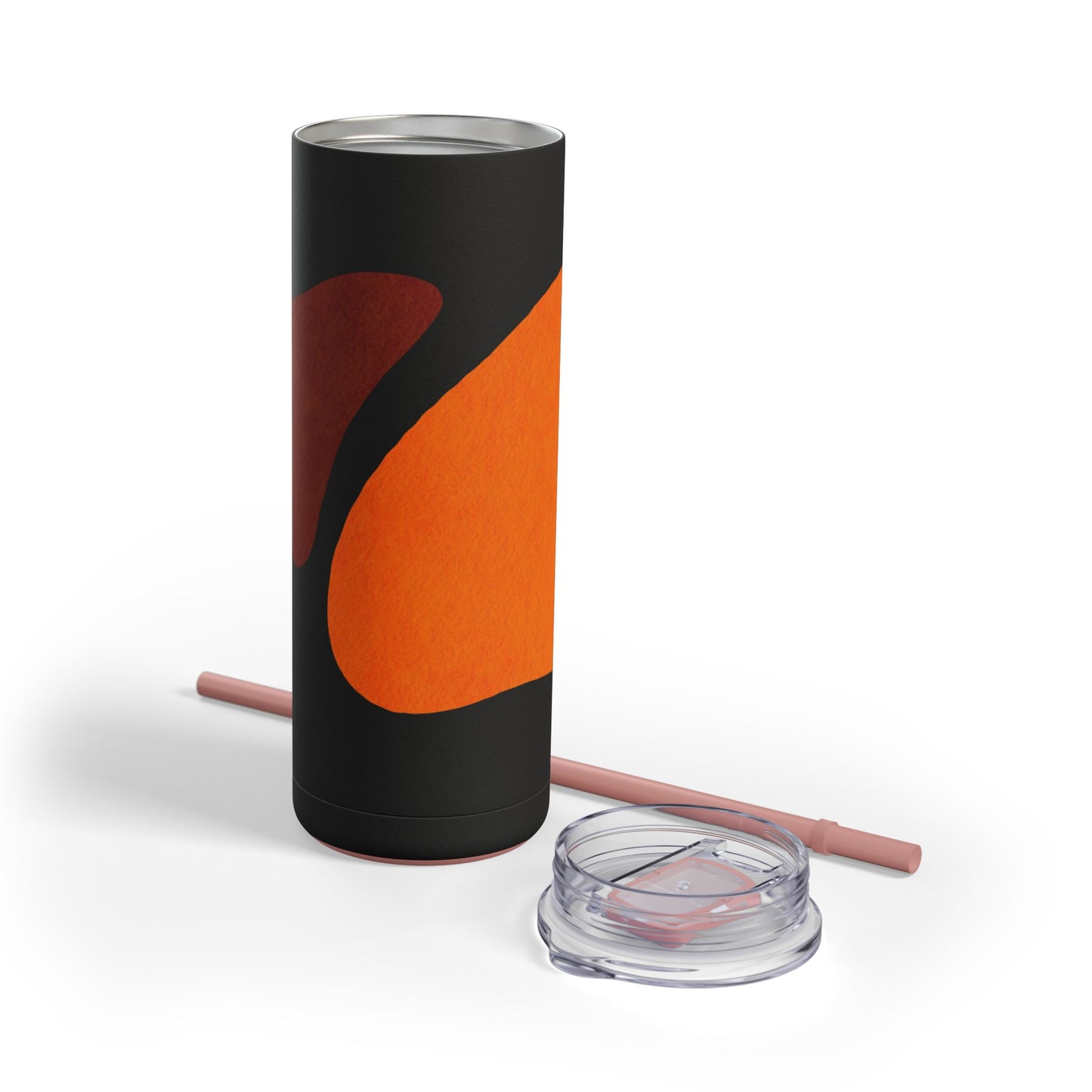 Modern Abstract Skinny Tumbler with Straws, Trendy Drinkware for Stylish Hydration, Ideal for Gifts, Home, and Parties