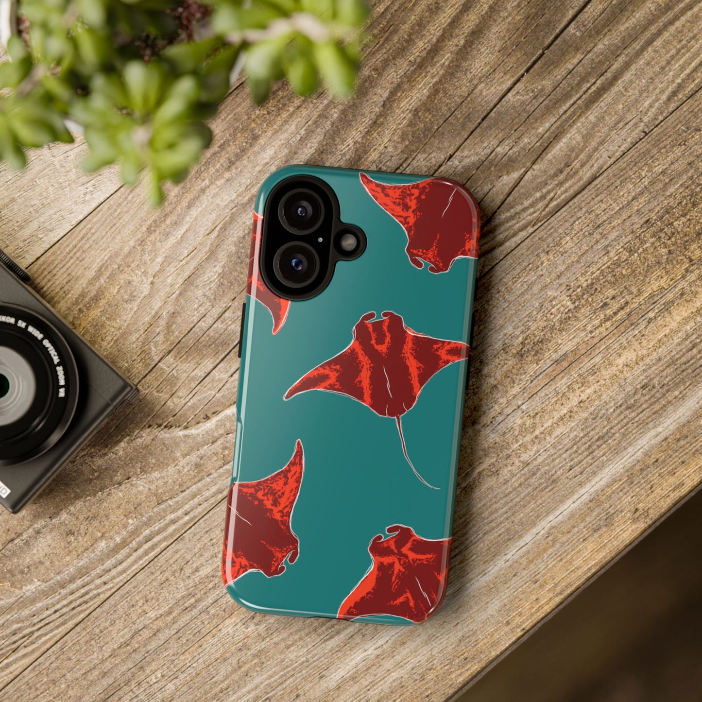 Manta Ray Phone Case, Tropical Phone Cover, Ocean Vibe Accessories, Summer Gift Idea, Marine Animal Merchandise