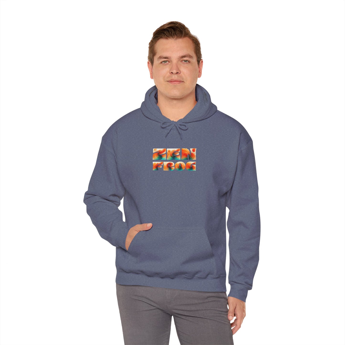 Vibrant Unisex Hoodie with Zen Frog and Snake Design, Cool Gift for Nature Lovers, Casual Wear for All Occasions, Gift for Her, Cool Hoodies
