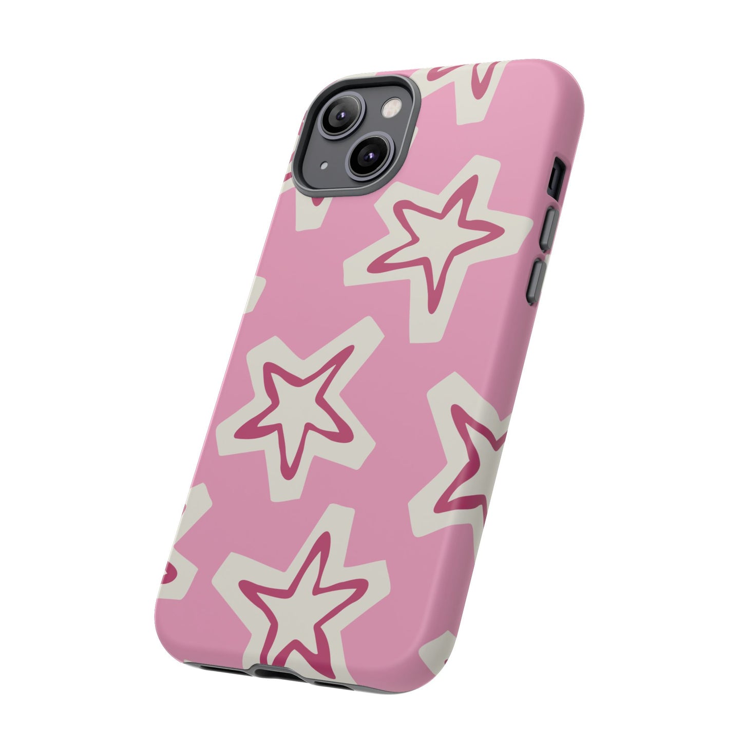 Starry Pink Phone Case | Tough Cases for Trendy Protection, Cute Gift, Fun Design, Holiday Match, Everyday Use