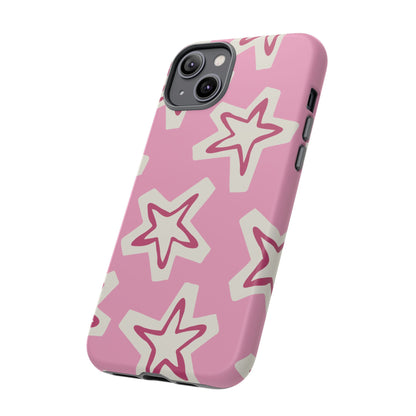 Starry Pink Phone Case | Tough Cases for Trendy Protection, Cute Gift, Fun Design, Holiday Match, Everyday Use