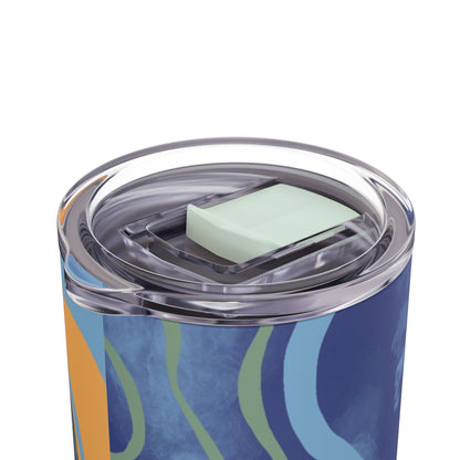 Boho Abstract Art Tumbler, 20oz Skinny Travel Mug, Stylish Drinkware for Camping, Gifts for Her, Home Decor