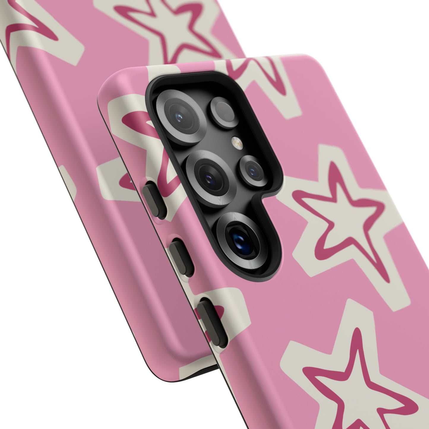 Starry Pink Phone Case | Tough Cases for Trendy Protection, Cute Gift, Fun Design, Holiday Match, Everyday Use
