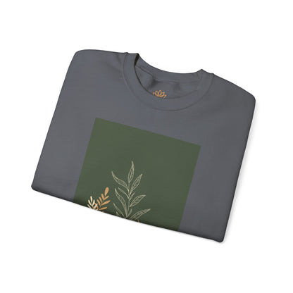 Fall-Inspired Botanical Crewneck Sweatshirt, Cozy Sweatshirt for Women, Warm Unisex Sweater, Autumn Gift,  Plant Lover Apparel