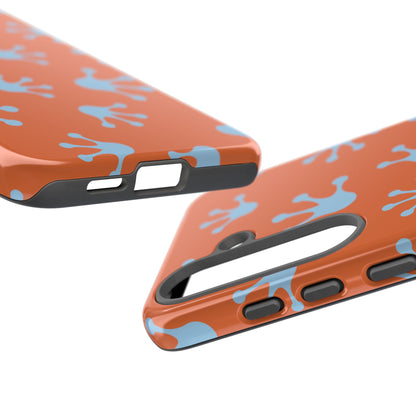 Frog Print Phone Case - Tough Cases, Orange Frog Design, Unique Gift, Fun Accessories, Vibrant Phone Cases, Cool Cases