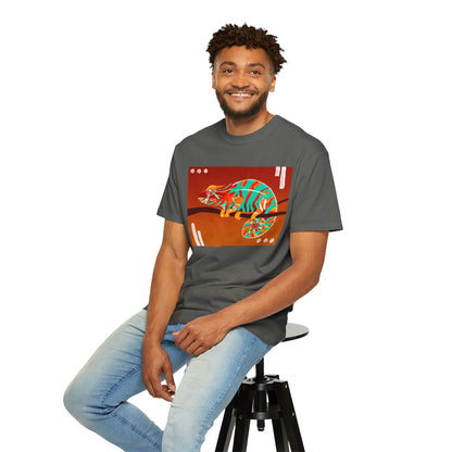 Vibrant Chameleon T-Shirt | Eco-friendly Fashion Tee, Unisex Graphic Tee, Animal Lover Shirt, Gift for Nature Enthusiasts