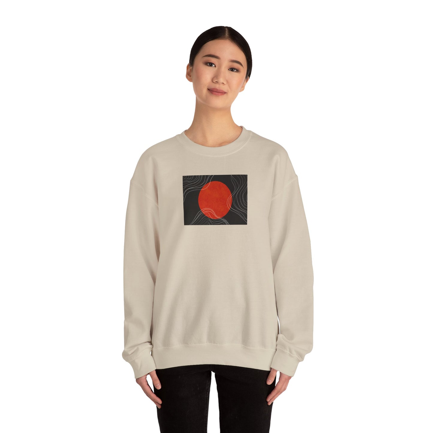 Minimalist Sunset Crewneck Sweatshirt, Cozy Unisex Sweater for Everyday Wear, Gift for Fall, Layering Essential