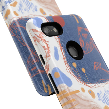 Artistic Phone Case with Abstract Design, Tough Phone Case, Unique Gift, Trendy Accessories, Modern Art Case, Stylish Tech Gear