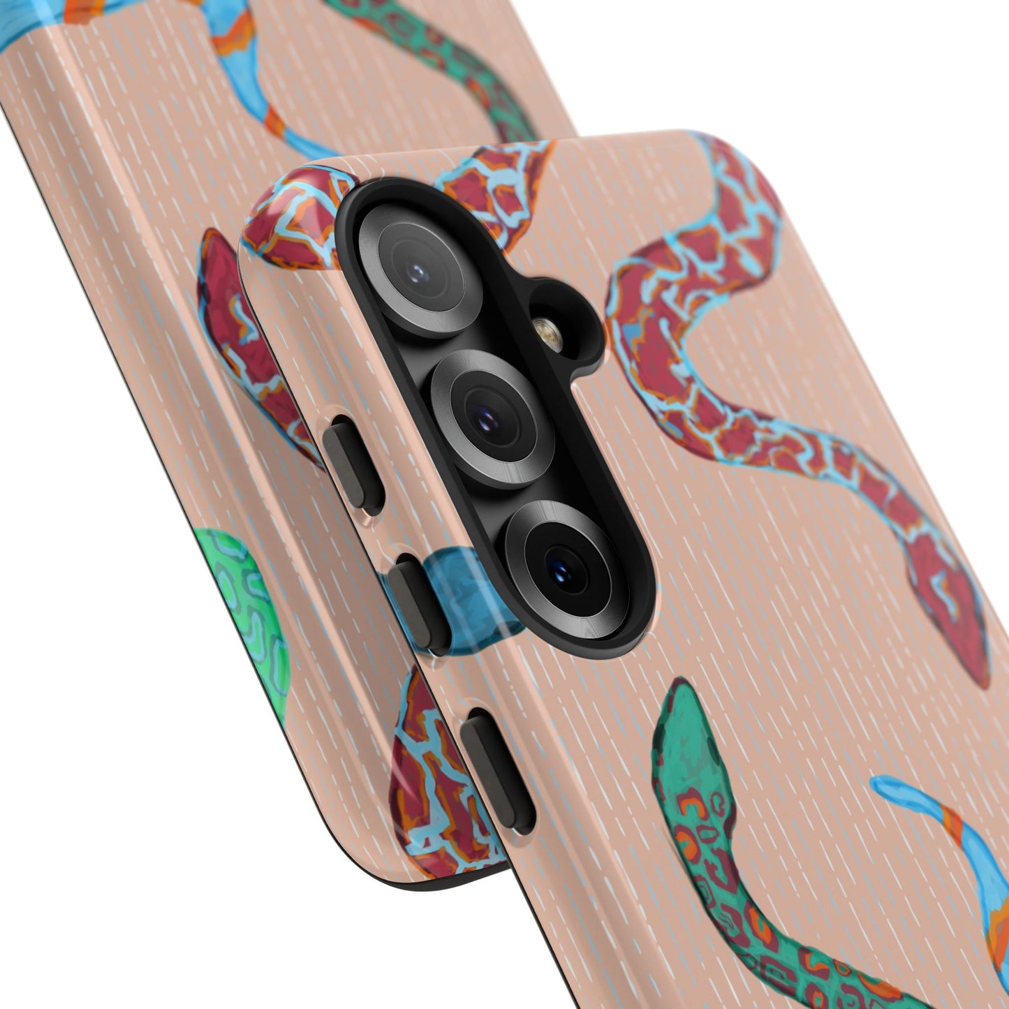 Colorful Snake Phone Case, Tough Phone Case, Unique Phone Cover, Animal Print Case, Gifts for Her, Trendy Accessories