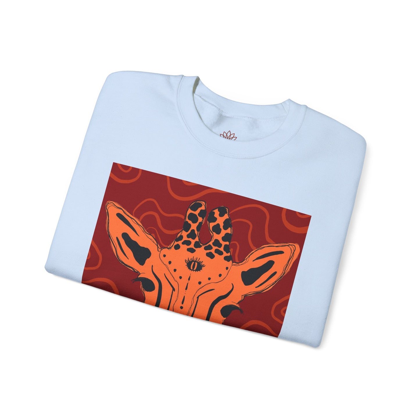 Giraffe Art Crewneck Sweatshirt, Cozy Giraffe Sweatshirt, Animal Lover Gift, Unique Sweatshirt for Friends, Cute Animal Apparel