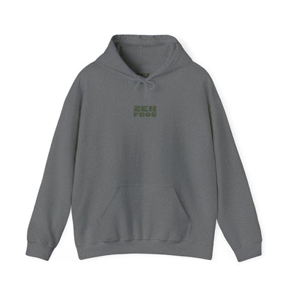 Zen Frog Unisex Hoodie | Relaxed Fashion, Cozy Sweatshirt, Unique Gift, Chill Vibes, Spring and Summer Style