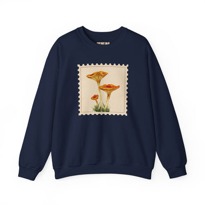 Vintage Floral Crewneck Sweatshirt, Cozy Fall Wear, Unisex Gift, Mushroom Art Apparel, Nature Lover Outfit, Comfy Mushroom Crewneck, Vintage Style