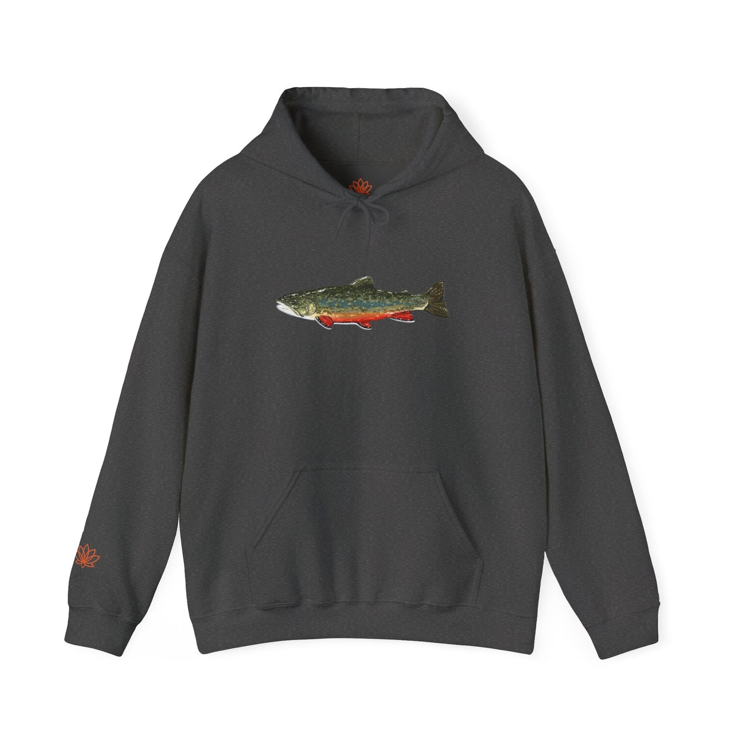 Trout Design Heavy Blend Hoodie, Fishing Gift, Outdoor Apparel, Comfortable Sweatshirt, Unisex Hoodie, Casual Fishing Wear