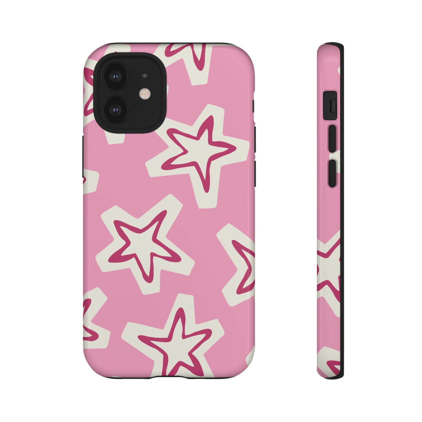 Starry Pink Phone Case | Tough Cases for Trendy Protection, Cute Gift, Fun Design, Holiday Match, Everyday Use