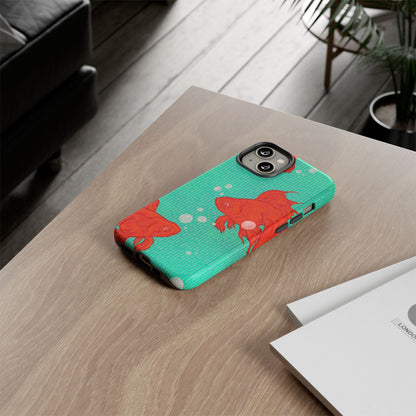 Vibrant Goldfish Phone Case, Colorful iPhone Cover, Ocean Vibe Accessory, Unique Gift for Fish Lovers, Cute Phone Cases